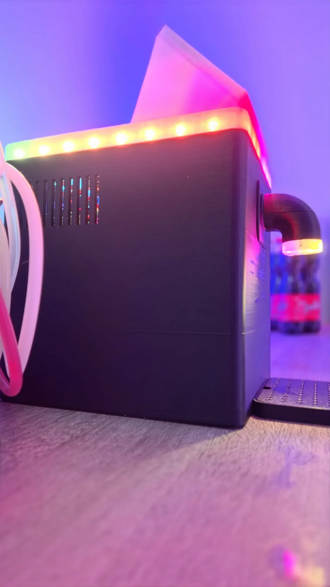 Nahaufnahme der sichtbaren 3D-Druck-Struktur am MixMaster Home